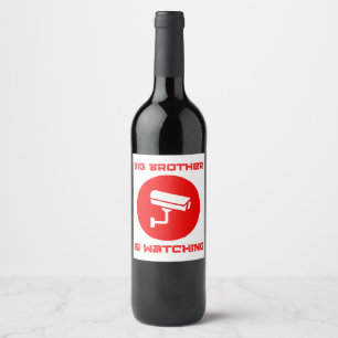 Storebror ser 1984 ingsoc vinflaska etikett