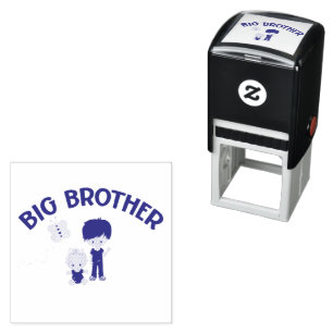 Storebror till Nyfödd bebis Sister Self-Inking Fri Självfärgande Stämpel