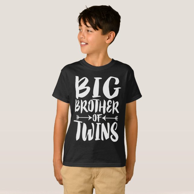 Storebror till Twillingar äldre Brother Gift T-Shi Tee Shirt (Hel framsida)