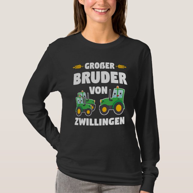 Storebror till Twillingar Tractor Bauer T Shirt (Framsida)
