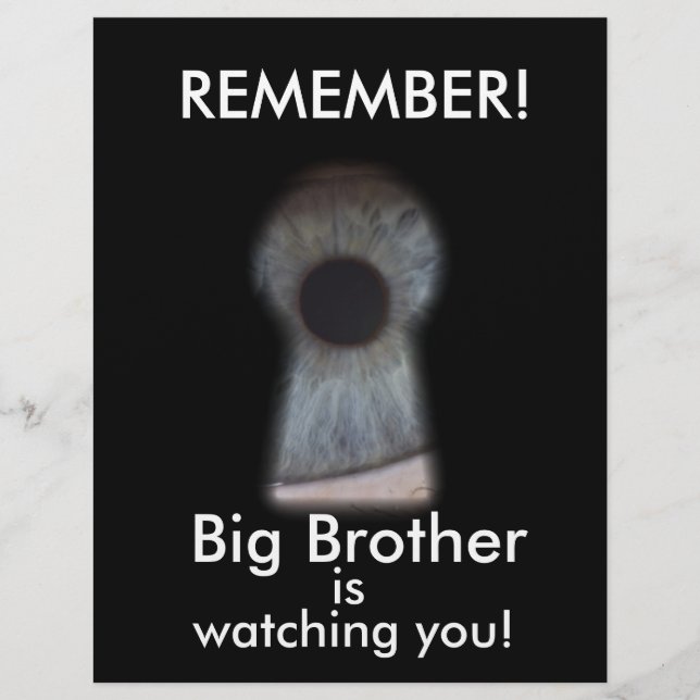 Storebror tittar på dig reklamblad (Framsidan)