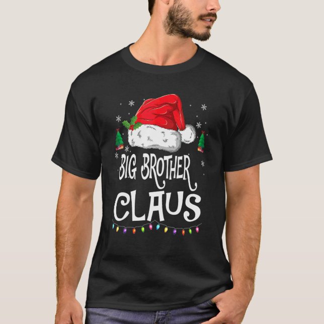 Storebror Tomte Matching Familj Jul  T Shirt (Framsida)