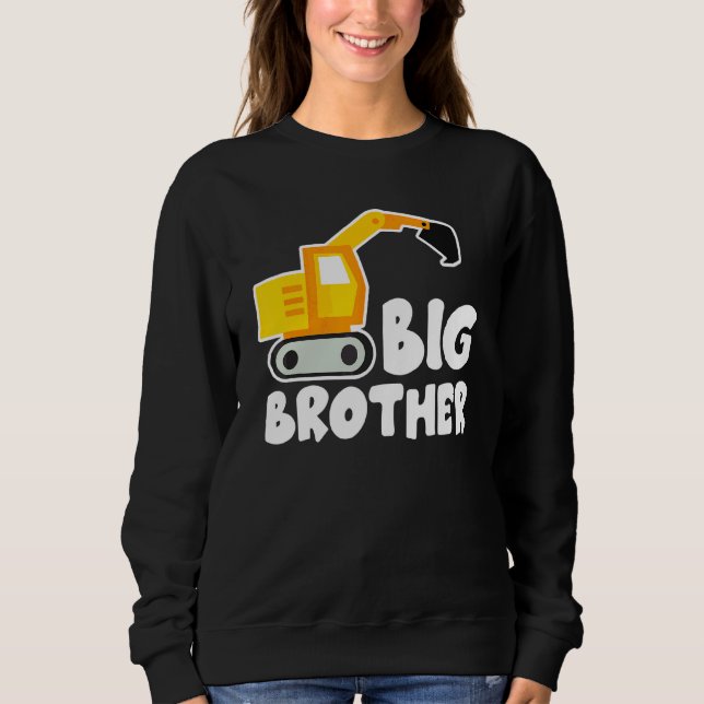 Storebror Tractor Småbarn Excavator Cute T Shirt (Framsida)