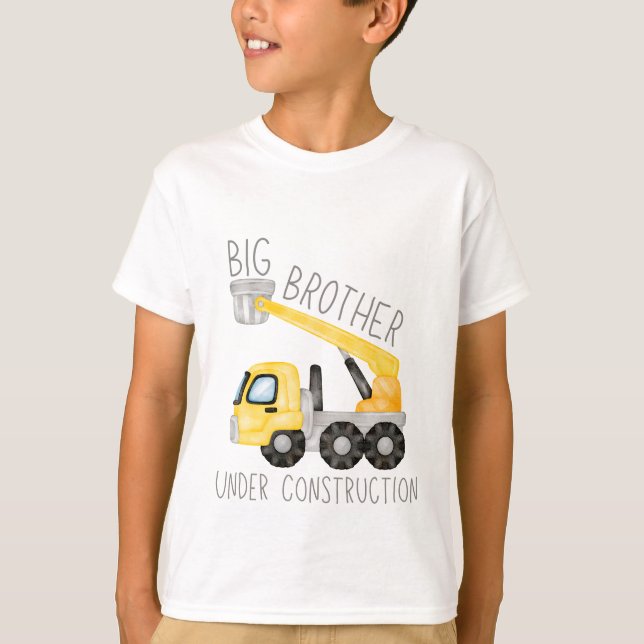 Storebror under byggnad, broderdigger t shirt (Framsida)