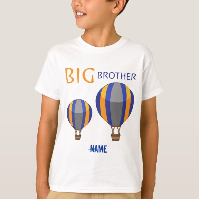 Storebrorluftballongpersonlig T-shirt (Framsida)