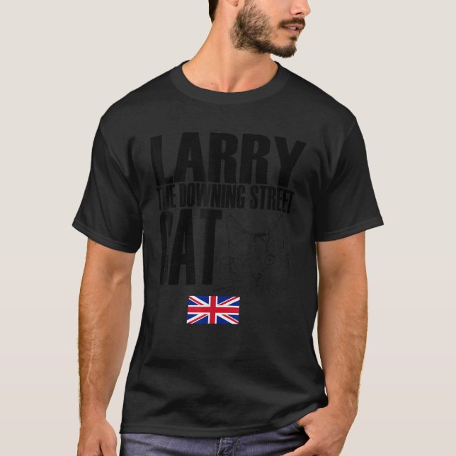 Storecastle Larry Downing Street Cat UK T Shirt (Framsida)