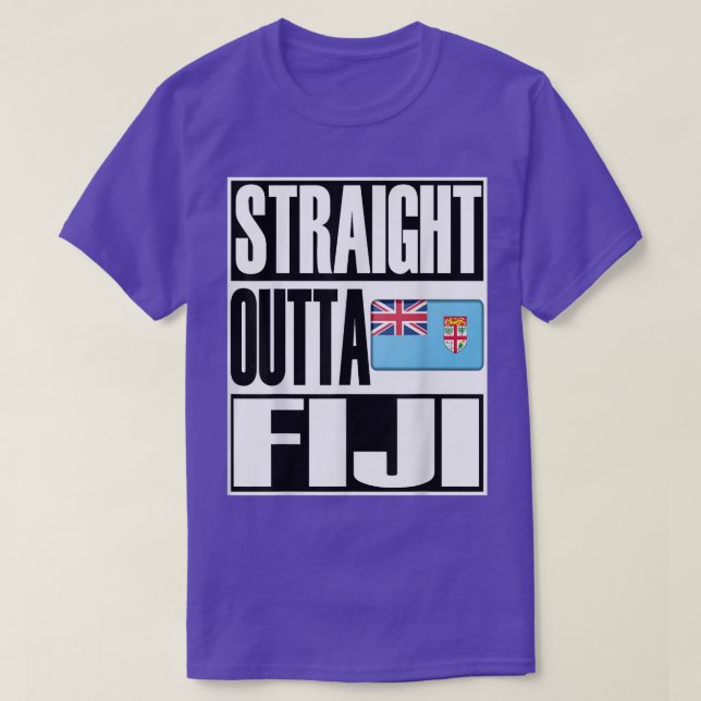 Storecastle Rak Outta Fiji Gift Flagga Pride T- T Shirt (Design framsida)