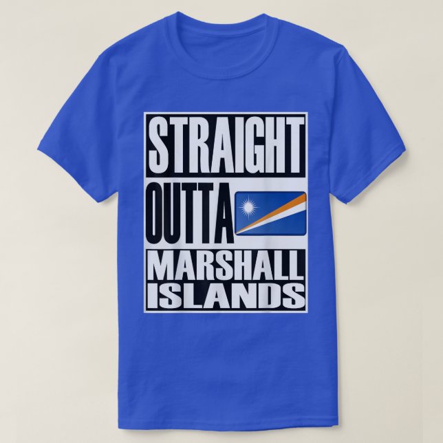 Storecastle Rak Outta Marshall Islands Flagga  T Shirt (Design framsida)