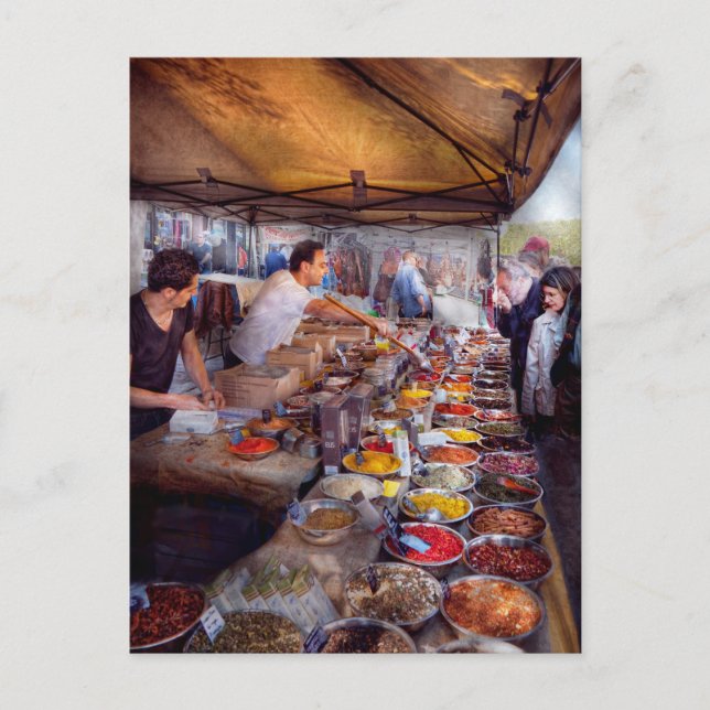 Storefront - den öppna luft Tea & Spice-marknaden Vykort (Framsida)