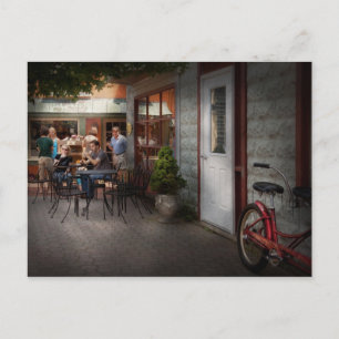 Storefront - Frenchtown, NJ - Vid en quaint Bistro Vykort