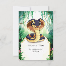 Storfärgad årfärgssnake Birthday Tack Kort