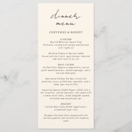 Storfärgad skog Bohemian Bröllop Meny