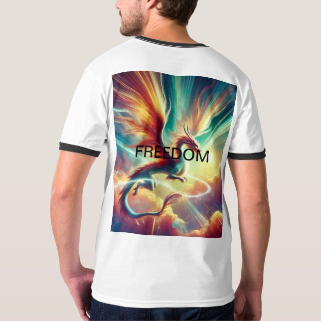 Storfärgad vattenfärg T-Shirt-design T Shirt (Baksida)