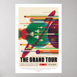 Storfärgad Vintage - Grand Tour Space Travel Poster