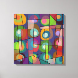 Storformatscirklar med Stil som målats upp i mitte Canvastryck