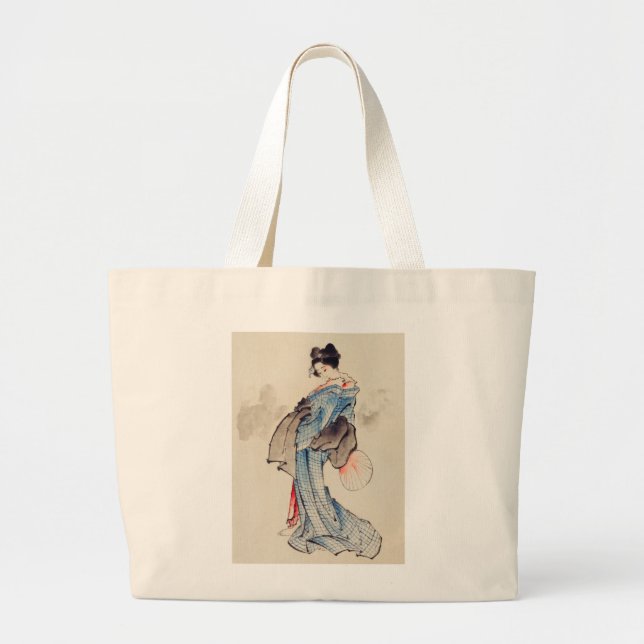 STORGE HOKUSAI JAPANESE WOMEN Tote Bag Jumbo Tygkasse (Framsidan)