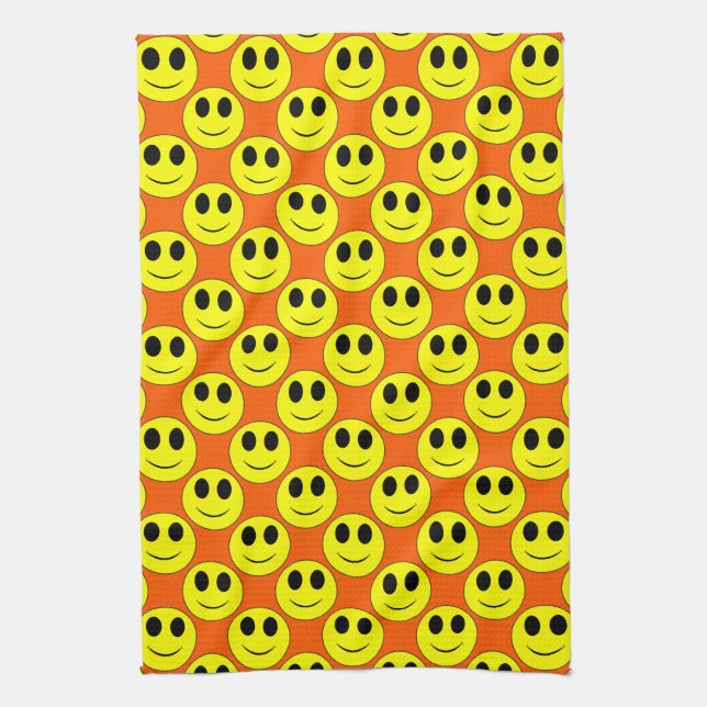 StorGult Allover Orange Kitchen Towel Kökshandduk (Vertikal)