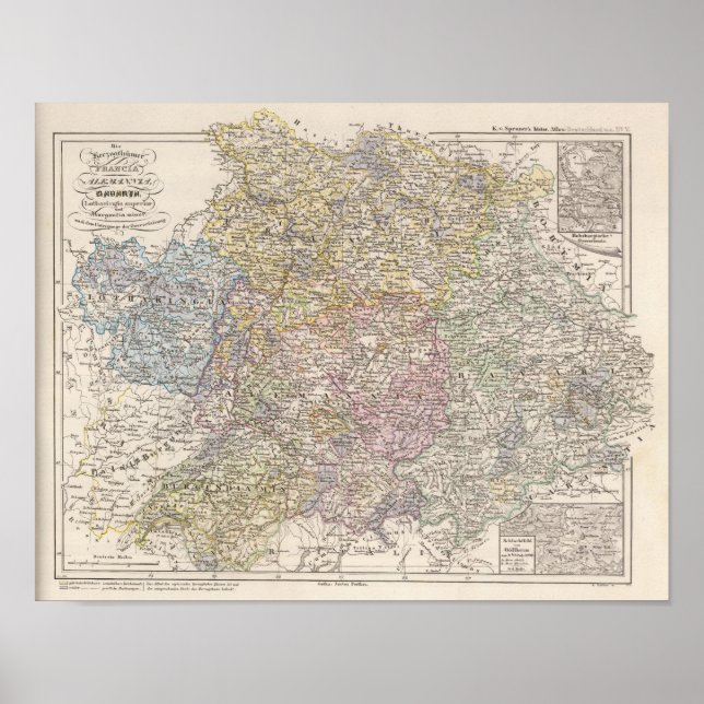 Storhertigdömet Francia, Alemannia, Bayern Poster (Framsidan)