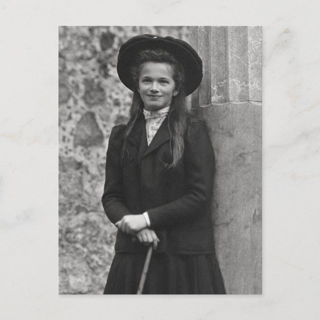 Storhertigdömet Olga Romanov Ryssland med käpp Vykort (Framsida)