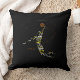 Storhet Basketboll Typografi Kudde
