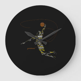 Storhet Basketboll Typografi Stor Klocka