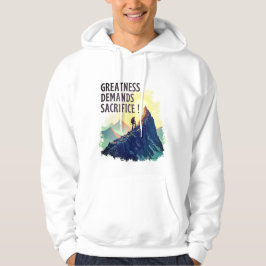 Storhet Kräver Uoffert Hoodie – Motiverande