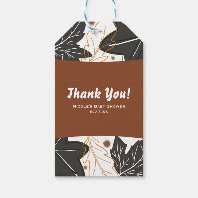 Storhöst, Höst löv och hörnfördel Presentetikett (Framsidan)