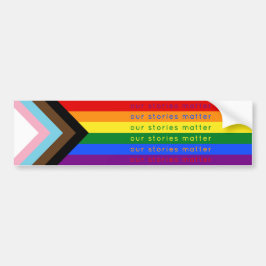 Stories Matter Gay Pride Intersection Rainbow Flag Bildekal