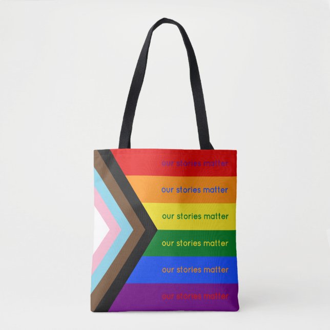 Stories Matter Intersectional Pride Flag Rainbow Tygkasse (Framsida)