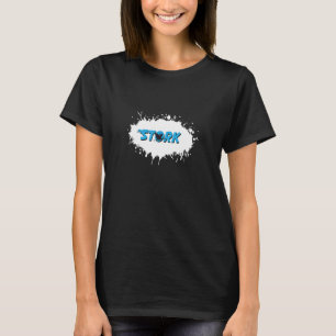 Stork Animal Roligt Stänk T Shirt