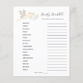 Stork Baby Babble Ord Scramble