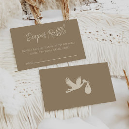 Stork Baby Delivery Gender Reveal Diaper Raffle Tilläggskort