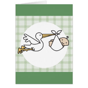 Stork Baby Delivery Hälsningskort