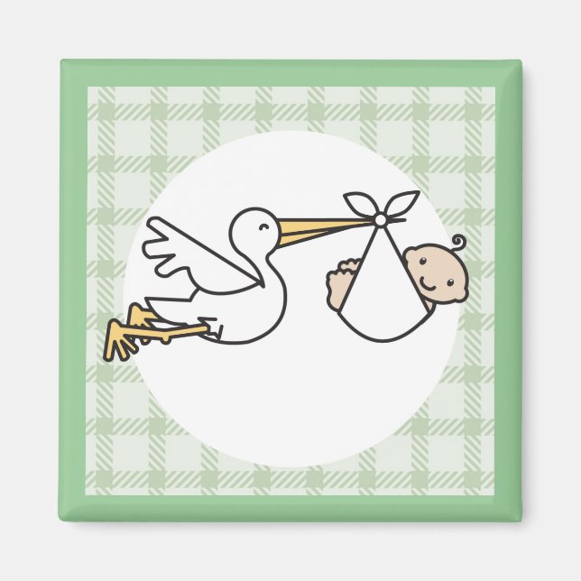 Stork Baby Delivery Magnet (Framsidan)