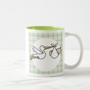Stork Baby Delivery Två-Tonad Mugg