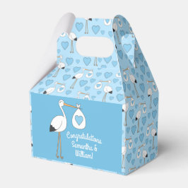 Stork Baby Shower Blue Boy Presentaskar