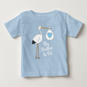 Stork Baby Shower Blue Boy T Shirt