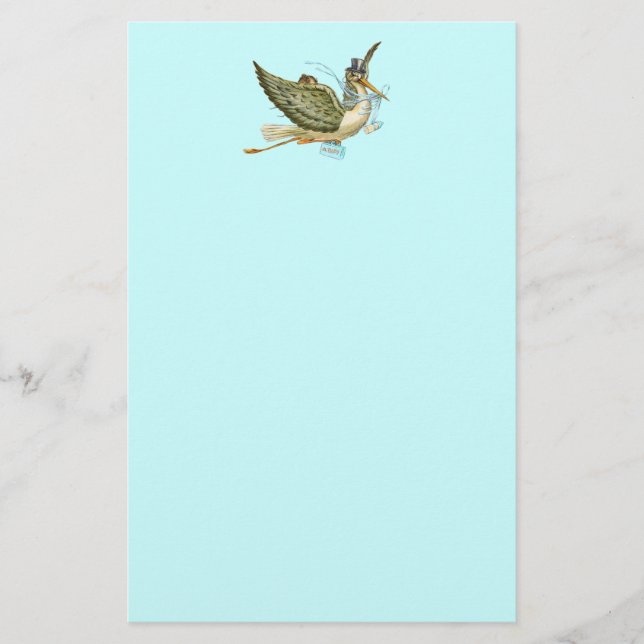 STORK BABY SHOWER BREVPAPPER (Framsida)