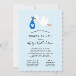 Stork Baby Shower by Mail Inbjudningar