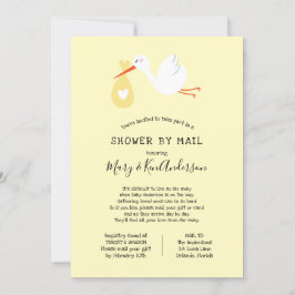 Stork Baby Shower by Mail Inbjudningar