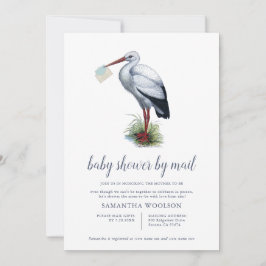 Stork Baby Shower by Mail Inbjudningar