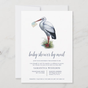 Stork Baby Shower by Mail Inbjudningar
