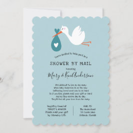 Stork Baby Shower by Mail Inbjudningar