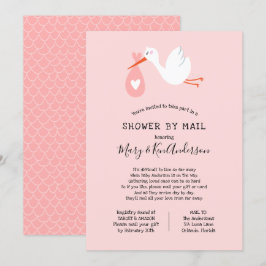Stork Baby Shower by Mail Inbjudningar