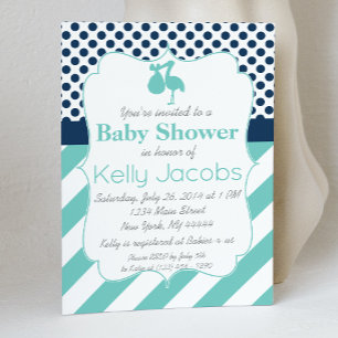 Stork Baby Shower-inbjudan Inbjudningar