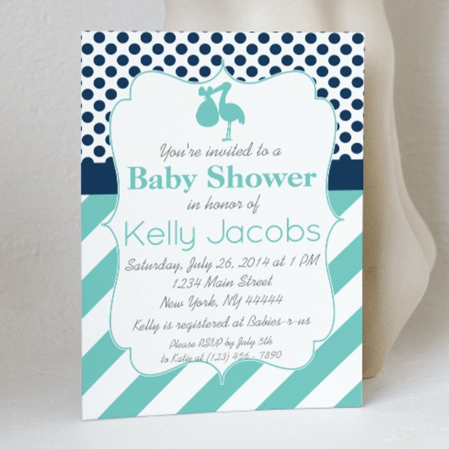 Stork Baby Shower-inbjudan Inbjudningar (Skapare uppladdad)