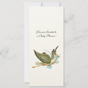 STORK BABY SHOWER, kändes pappert Inbjudningar