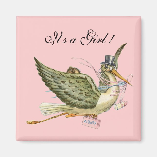 STORK BABY SHOWER MAGNET (Framsidan)