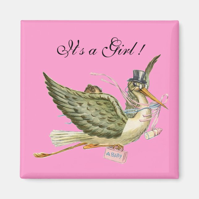 STORK BABY SHOWER MAGNET (Framsidan)