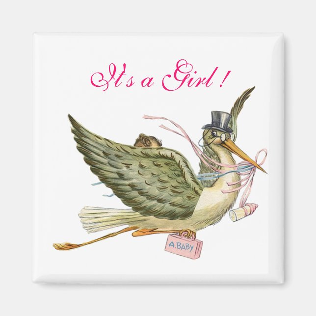 STORK BABY SHOWER MAGNET (Framsidan)